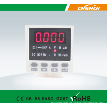 E8 Panel Size 48 * 48mm Digital AC LED Display Einphasiges Multifunktionsmessgerät, kann Switch Eingang und Sendeausgang hinzufügen